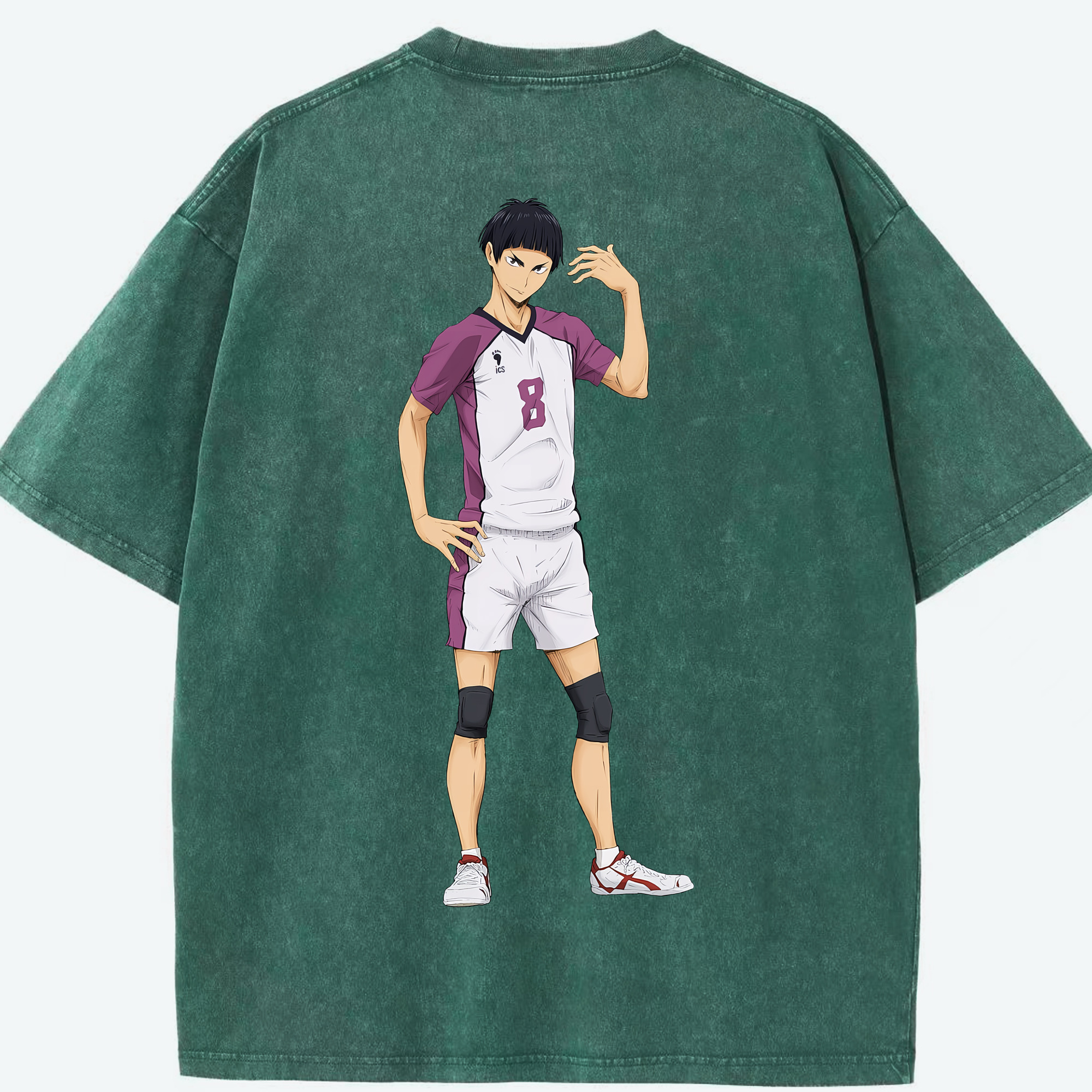 （画像用） ハイキュー!! Haikyu!! 綿100% ヴィンテージ風 半袖Tシャツ（背面プリント）